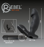 Vibratore doppio dildo realistico con stimolatore clitoride in silicone nero