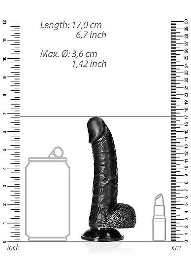 Fallo realistico Dildo with Balls and Suction Cup - 6''/ 15,5 cm
