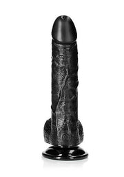 Fallo realistico nero Dildo with Balls and Suction Cup - 8''/ 20,5 cm
