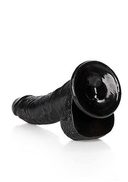 Fallo realistico nero Dildo with Balls and Suction Cup - 8''/ 20,5 cm