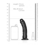 Fallo grosso nero Dildo without Balls with Suction Cup - 6''/ 15,5 cm