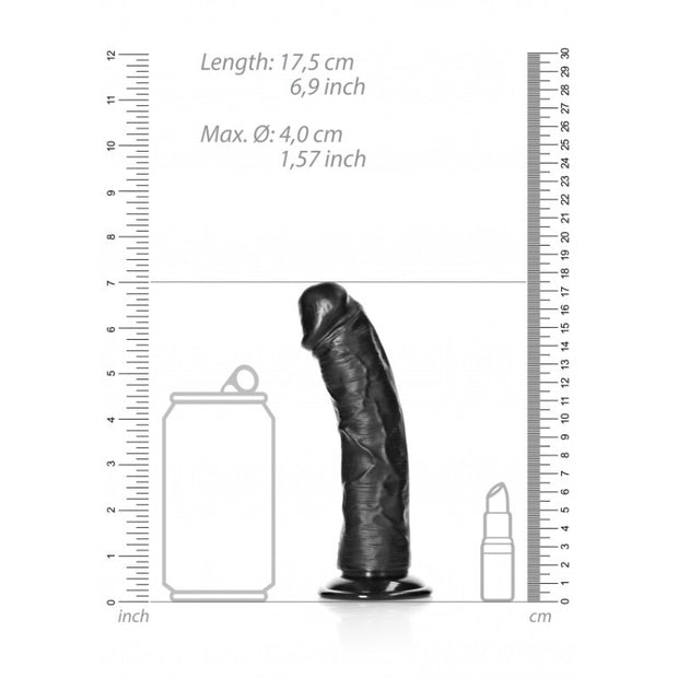 Fallo grosso nero Dildo without Balls with Suction Cup - 6''/ 15,5 cm