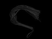 frusta bondage Flogger Long Leather black
