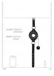 Morso con tappo Open Mouth Gag with Plug Stopper Black