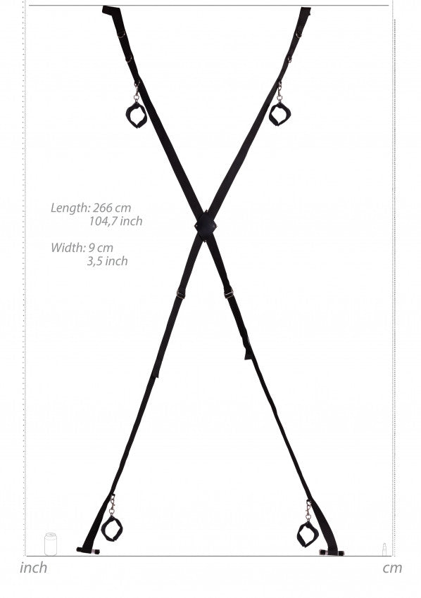 Costrittivo per porta Over the Door Bondage Cross Black