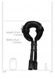 Fascia con manette per polsi e cosce Padded Thigh Sling with Hand Cuffs Black