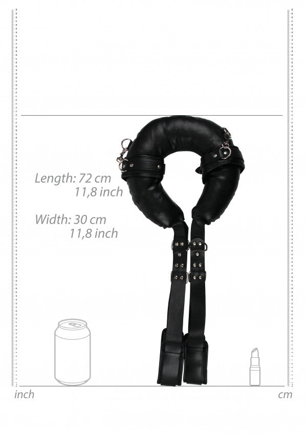 Fascia con manette per polsi e cosce Padded Thigh Sling with Hand Cuffs Black