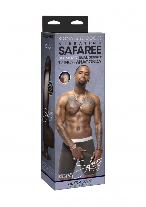 Vibratore realistico Safaree Samuels Anaconda Vibrating Cock 12 / 30 cm Chocolate