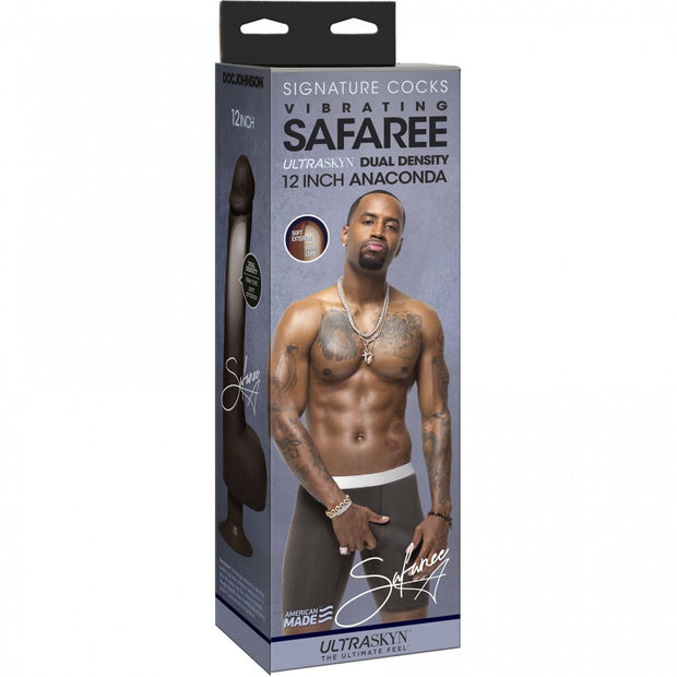 Vibratore realistico Safaree Samuels Anaconda Vibrating Cock 12 / 30 cm Chocolate