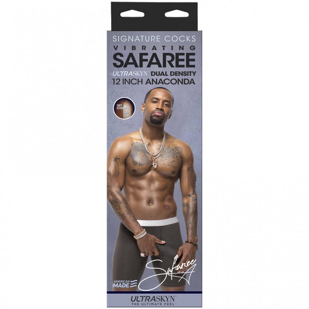 Vibratore realistico Safaree Samuels Anaconda Vibrating Cock 12 / 30 cm Chocolate