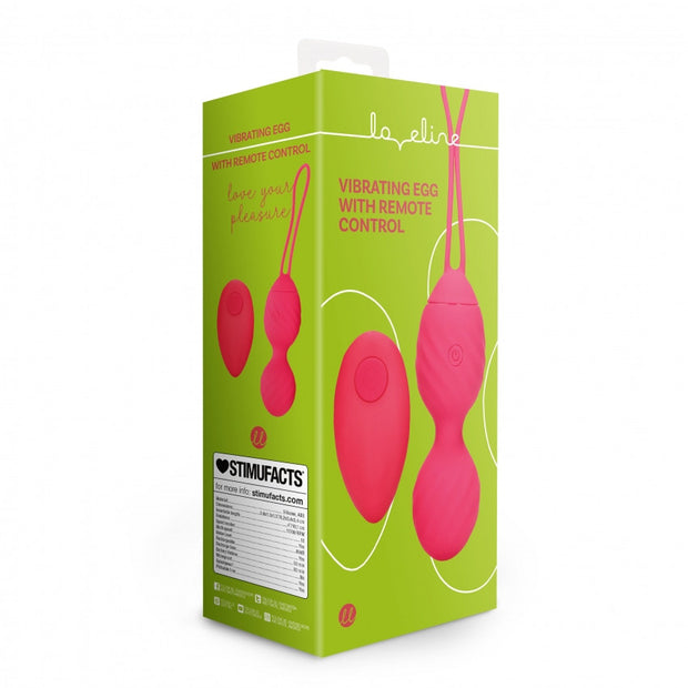 Palline vaginali vibranti Vibrating Egg with Remote Control Strawberry Red