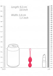 Palline vaginali vibranti Vibrating Egg with Remote Control Strawberry Red