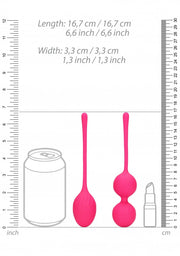 Plline vaginali 2 Piece Thumping Kegel Ball Set Wild Strawberry