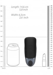 masturbatore vibrante maschile Vibrating Masturbator Sleeve Licorice Black