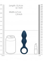 Plug anale Teardrop Shaped Anal Plug Medium Baltic Blue