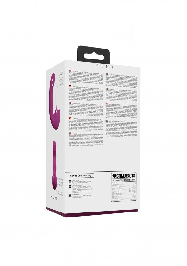 Vibratore vaginale Yumi Triple Motor G-Spot Finger Motion Vibrator and Flickering Tongue Stimulator Pink