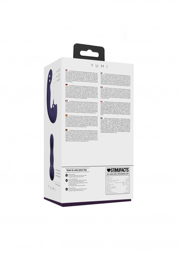 Vibratore vaginale Yumi Triple Motor G-Spot Finger Motion Vibrator and Flickering Tongue Stimulator Purple