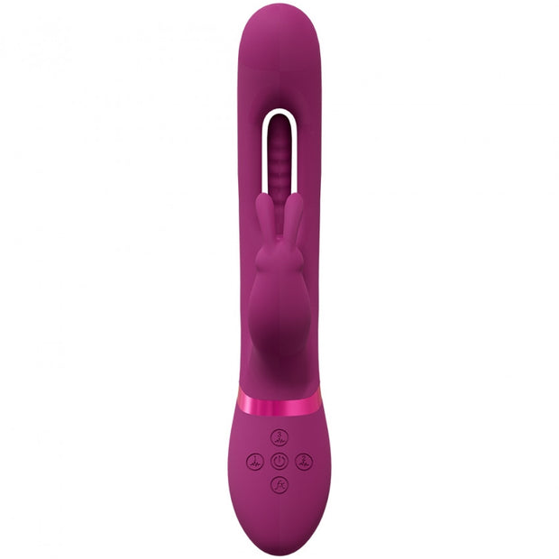 Vibratore rabbit Mika Triple Motor Vibrating Rabbit with Innovative G-Spot Flapping Stimulator Pink