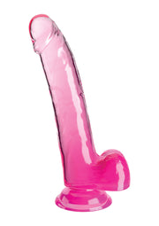 Fallo realistico con ventosa King Cock Clear 9 Inch Balls pink