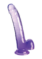 Fallo realistico con ventosa King Cock Clear 9 Inch Balls purple