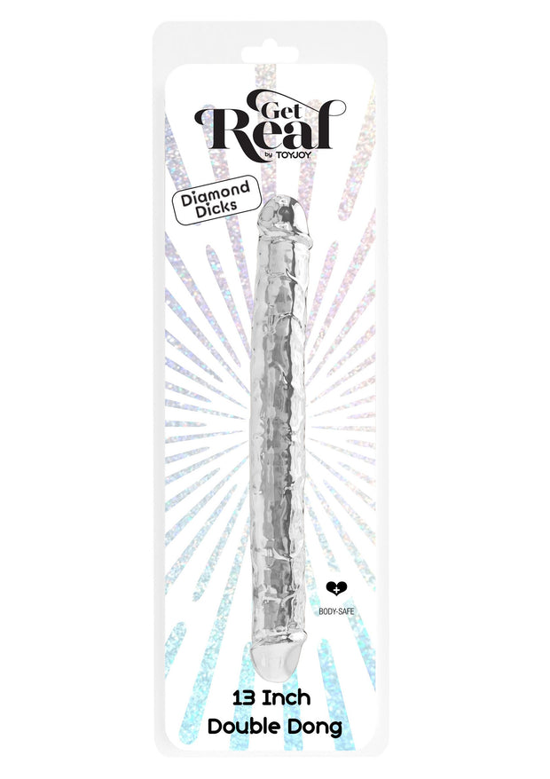 Fallo realistico doppio Clear Double Dong 13 Inch