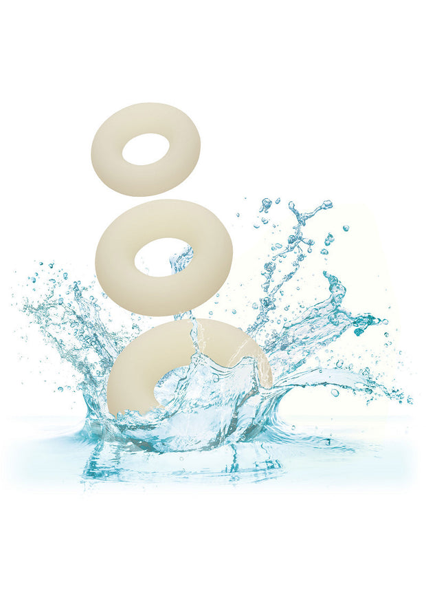CalExotics Alpha Glow-In-The-Dark Liquid Silicone 3 Ring Set