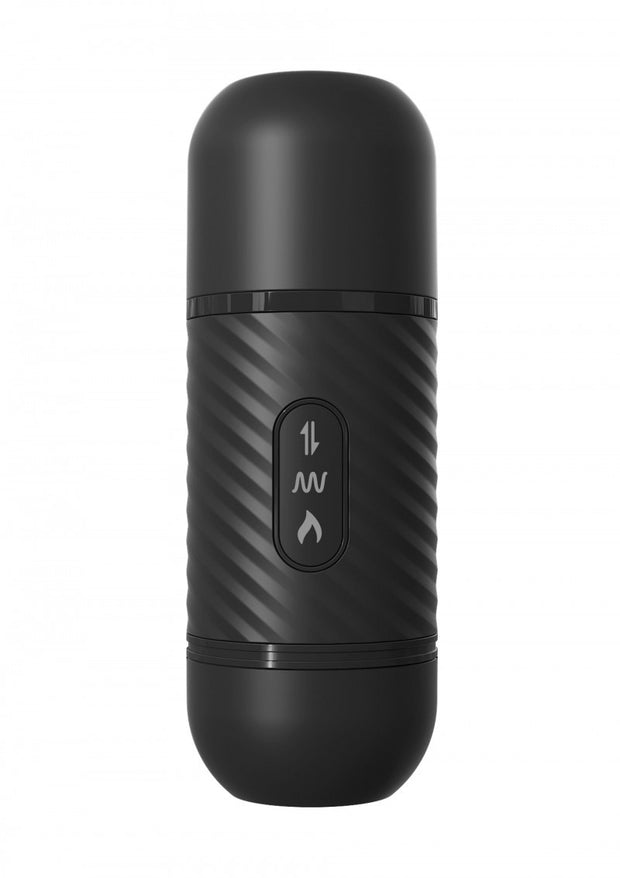 Vibratore anale vaginale realistico stimolatore dildo fallo su e giù in silicone nero black sex machine