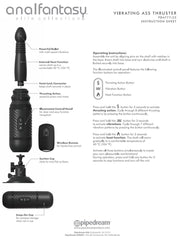 Vibratore anale vaginale realistico stimolatore dildo fallo su e giù in silicone nero black sex machine