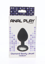 fallo anale plug in silicone nero anal stimolatore per uomo e donna black sexy