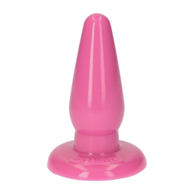 plug rosa grande con ventosa morbido dildo anale a piramide impermeabile pink